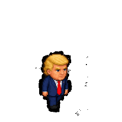 Donald Trump animated pixel sprite
