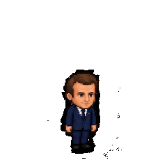 Emmanuel Macron animated pixel sprite