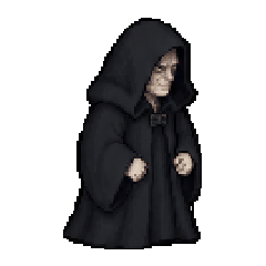 Emperor Palpatine animated pixel sprite