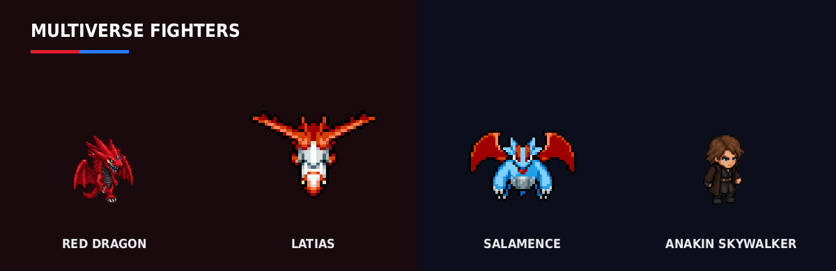 Animated Battle Of What cross-universe fighters