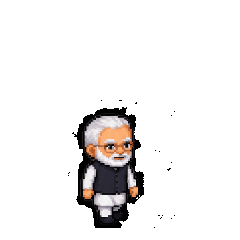 Narendra Modi animated pixel sprite
