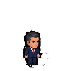 Pedro Sánchez animated pixel sprite