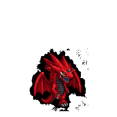 Slifer The Sky Dragon animated pixel sprite